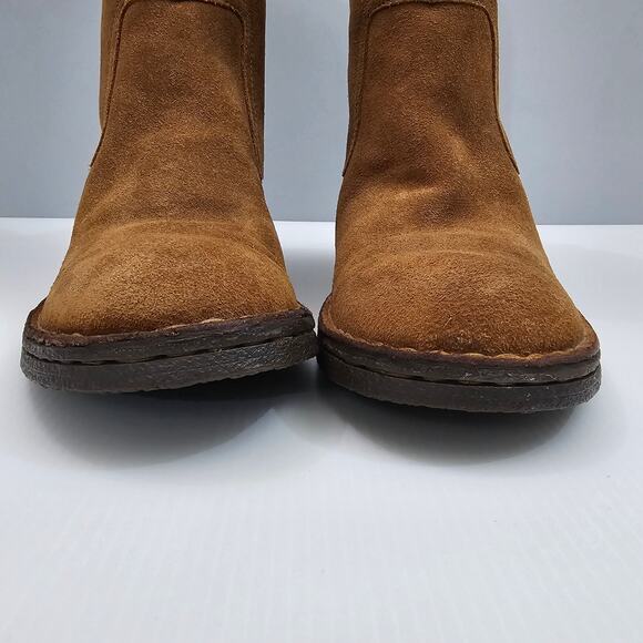 Born Mid Calf Boot Womens 8.5 Cognac Brown Suede Pull On Riding Rustic Fall - Picture 6 of 16